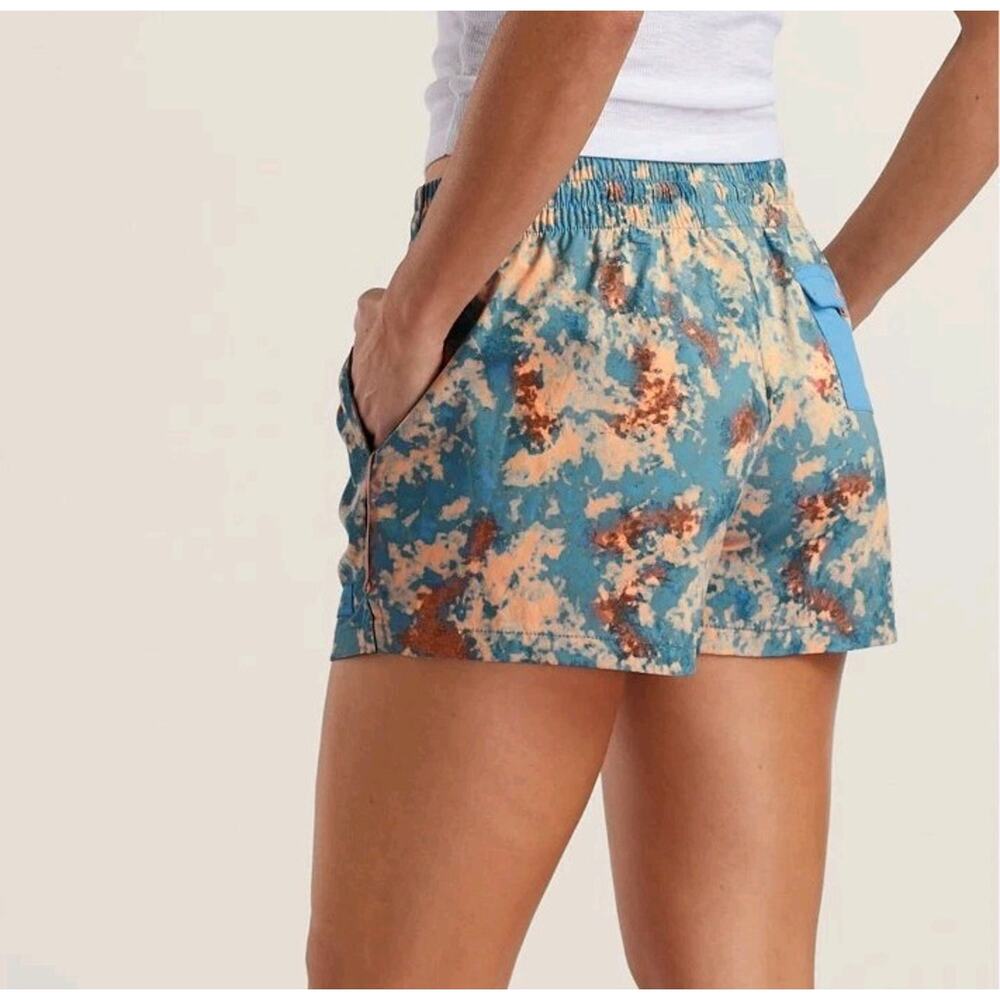 NEW Cotopaxi Brinco 3" Shorts Womens L Galactic Drizzle Blue Multi Pull On